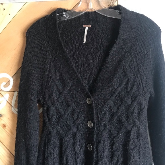 Free People Chunky Knit Swing Cardigan - Picture 3 of 6